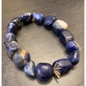 Sodalite Tumbled Stone Stretch Bracelet Gemstone Jewelry